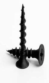 8 Gypdrive Fasteners Fasteners two black metallic screws fastening items bolts nu